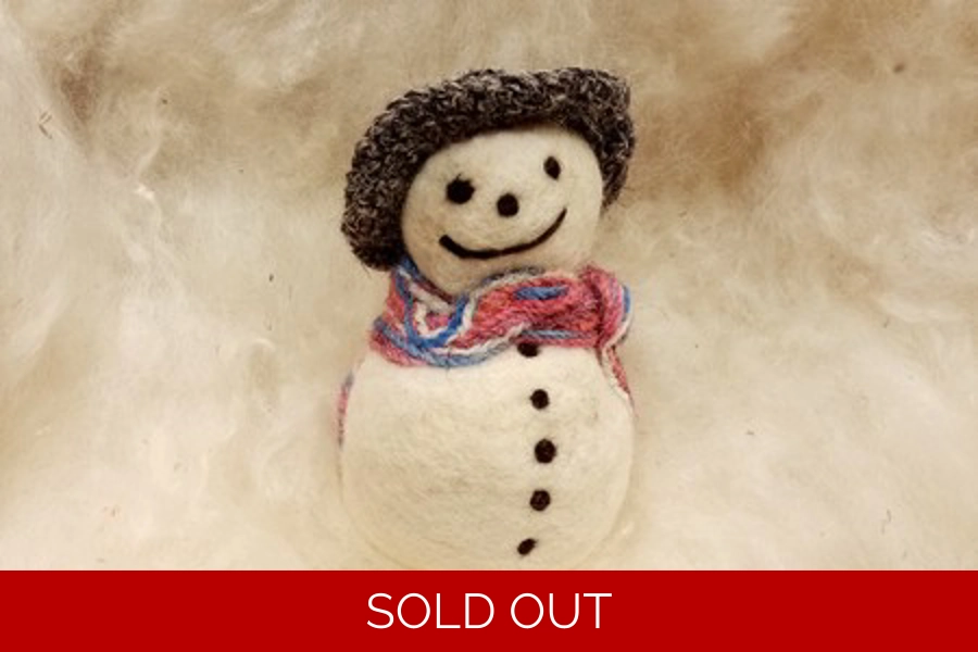 Snowman, Herdwick Hat, Blue scarf